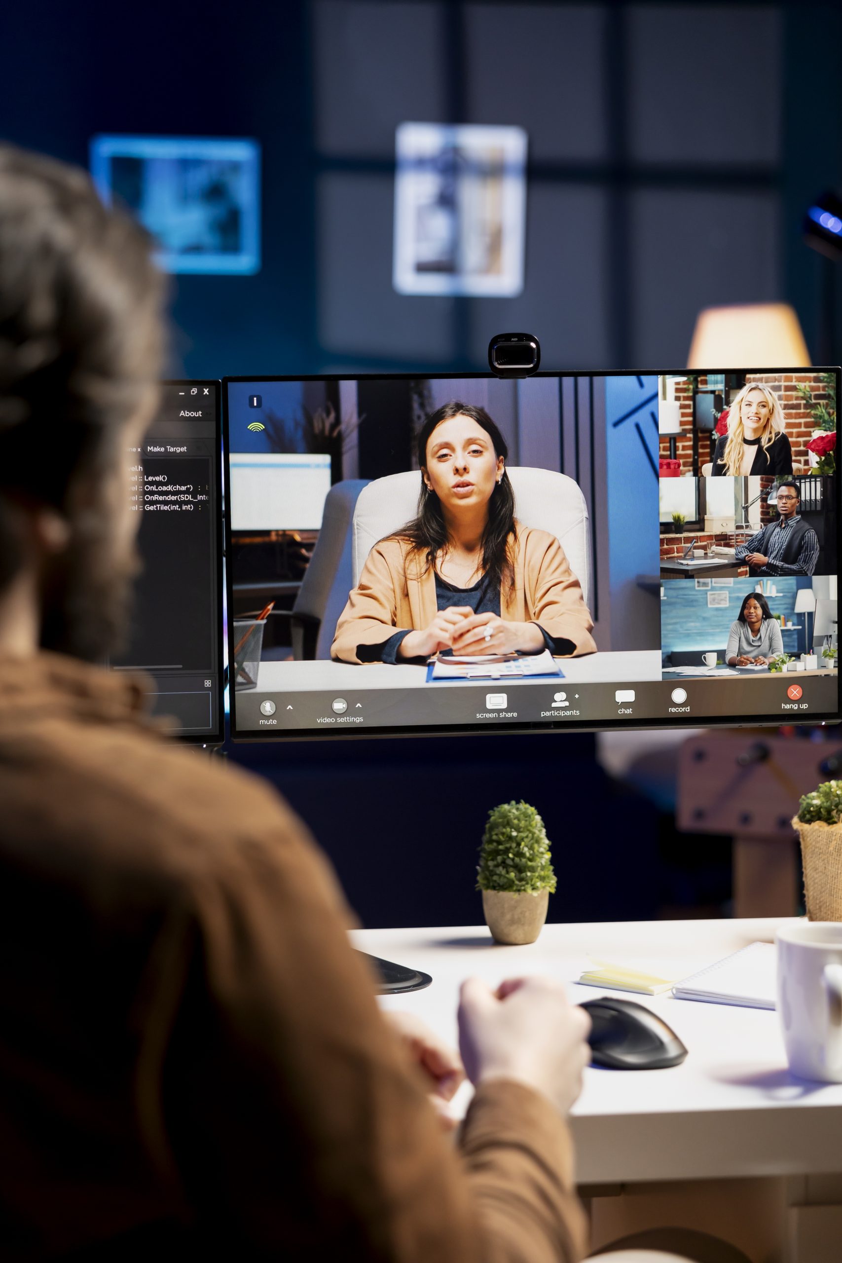 Virtual corporate meeting production with remote presenters