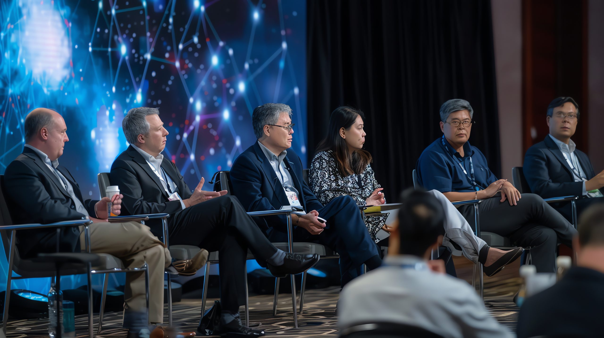 Panel discussion with professional AV equipment rental Singapore support